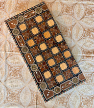 Load image into Gallery viewer, Handmade Mosaic Backgammon Set – Inlaid Walnut Wood & Mother-of-Pearl Game Board