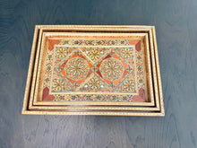 Load image into Gallery viewer, Wooden Mosaic Tray. This Rectangle Tray is handmade and is available in various Sizes