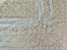 Load image into Gallery viewer, Table Cover: 117 x 58 inches Approx'. Aghabani Oriental for Rectangle Tables, Beige background with White and Gold Silk Embroidery
