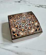 Load image into Gallery viewer, Jewelry Mosaic Wooden Handmade Box inlaid with Mother of Pearl