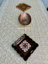 Load image into Gallery viewer, Table Cover: 117 x 58 inches Approx'. Aghabani Oriental for Rectangle Tables, Beige background with White and Gold Silk Embroidery