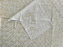 Load image into Gallery viewer, Table Cover: 117 x 58 inches Approx'. Aghabani Oriental for Rectangle Tables, Beige background with White and Gold Silk Embroidery