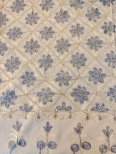 Load image into Gallery viewer, Table Cover: 117 x 57 inches Approx'. Aghabani Oriental for Rectangle Tables, Beige background with Light Gray and Cream Silk Embroidery