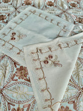 Load image into Gallery viewer, Table Cover: 117 x 67 inches Approx’. Aghabani Oriental for Rectangle Tables, Beige background with Brown and Beige Silk Embroidery