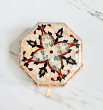 Load image into Gallery viewer, Octagonal Mother of Pearl Jewelry Box, Handmade Inlaid Wood Trinket Box, Abalone Mosaic Keepsake Box, Gift for Her