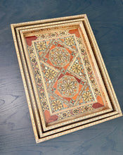 Load image into Gallery viewer, Wooden Mosaic Tray. This Rectangle Tray is handmade and is available in various Sizes