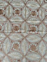 Load image into Gallery viewer, Table Cover: 117 x 67 inches Approx’. Aghabani Oriental for Rectangle Tables, Beige background with Brown and Beige Silk Embroidery