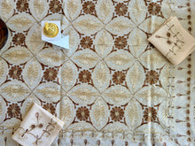 Load image into Gallery viewer, Table Cover: 94 x 59 inches Approx'. Aghabani Oriental for Rectangle Tables, Beige background with Brown and Beige Silk Embroidery