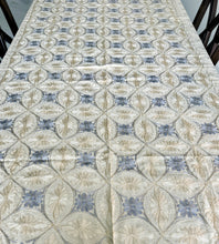 Load image into Gallery viewer, Table Cover: 117 x 67 inches Approx'. Aghabani Oriental for Rectangle Tables, Beige background with Gray and Beige Silk Embroidery