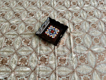 Load image into Gallery viewer, Table Cover: 117 x 67 inches Approx’. Aghabani Oriental for Rectangle Tables, Beige background with Brown and Beige Silk Embroidery