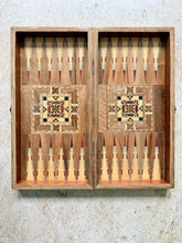 Load image into Gallery viewer, Backgammon / Chess Wooden Vintage Mosaic Handmade Set