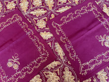 Load image into Gallery viewer, Table Cover: 135 x 67 inches Approx’. Aghabani Oriental for Rectangle Tables, Burgundy background with Gold Silk Embroidery