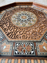 Load image into Gallery viewer, Vintage Syrian Damascene Mosaic Inlay Octagonal Tray | Mother-of-Pearl Marquetry
