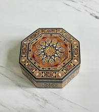 Load image into Gallery viewer, Jewelry Mosaic Wooden Handmade Box inlaid with Mother of Pearl