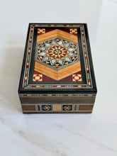 Load image into Gallery viewer, Small Sized Rectangle Handmade Mosaic Box inlaid with Mother of Pearl