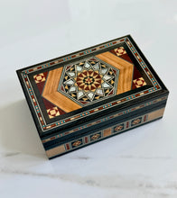Load image into Gallery viewer, Small Sized Rectangle Handmade Mosaic Box inlaid with Mother of Pearl