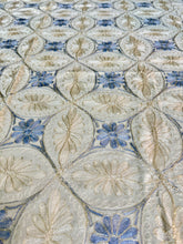 Load image into Gallery viewer, Table Cover: 117 x 67 inches Approx'. Aghabani Oriental for Rectangle Tables, Beige background with Gray and Beige Silk Embroidery