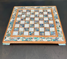 Load image into Gallery viewer, Luxury Abalone & Mother of Pearl Chess Set | 16x16 Handcrafted Mosaic Board | Gold & Silver Metal Pieces | Collector Gift | Home Decor
