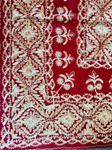 Load image into Gallery viewer, Table Cover: 117 x 75 inches Approx'. Aghabani Oriental for Rectangle Tables, Burgundy background with Gold Silk Embroidery