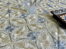 Load image into Gallery viewer, Table Cover: 117 x 67 inches Approx'. Aghabani Oriental for Rectangle Tables, Beige background with Gray and Beige Silk Embroidery