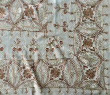 Load image into Gallery viewer, Table Cover: 117 x 67 inches Approx’. Aghabani Oriental for Rectangle Tables, Beige background with Brown and Beige Silk Embroidery