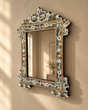 Load image into Gallery viewer, A Statement Mirror in Mother-of-Pearl and Abalone Mosaic