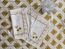 Load image into Gallery viewer, Table Cover: 117 x 58 inches Approx'. Aghabani Oriental for Rectangle Tables, Beige background with Beige and Olive Green Silk Embroidery