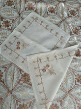 Load image into Gallery viewer, Table Cover: 117 x 67 inches Approx’. Aghabani Oriental for Rectangle Tables, Beige background with Brown and Beige Silk Embroidery