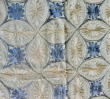 Load image into Gallery viewer, Table Cover: 117 x 67 inches Approx'. Aghabani Oriental for Rectangle Tables, Beige background with Gray and Beige Silk Embroidery