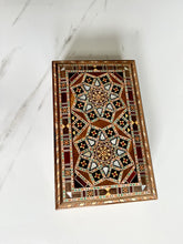 Load image into Gallery viewer, Medium Sized Rectangle Handmade Mosaic Box inlaid with Mother of Pearl