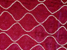 Load image into Gallery viewer, Table Cover: 135 x 78 inches Approx’. Aghabani Oriental for Rectangle Tables, Burgundy background with Gold & Burgundy Silk Embroidery