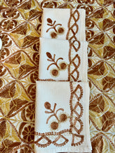 Load image into Gallery viewer, Table Cover: 135 x 67 inches Approx’. Aghabani Oriental for Rectangle Tables, Beige background with Gold & Brown Silk Embroidery