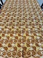 Load image into Gallery viewer, Table Cover: 135 x 67 inches Approx’. Aghabani Oriental for Rectangle Tables, Beige background with Gold & Brown Silk Embroidery