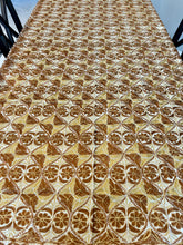 Load image into Gallery viewer, Table Cover: 135 x 67 inches Approx’. Aghabani Oriental for Rectangle Tables, Beige background with Gold & Brown Silk Embroidery