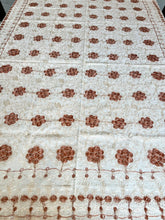 Load image into Gallery viewer, Table Cover: 117 x 58 inches Approx'. Aghabani Oriental for Rectangle Tables, Beige background with Beige and Brown Silk Embroidery