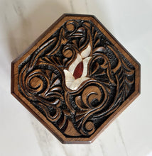 Load image into Gallery viewer, Jewelry Mosaic Handcrafted Wooden Box inlaid w/ Mother of Pearl