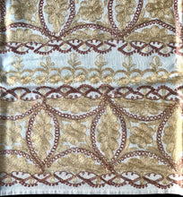 Load image into Gallery viewer, Table Cover: 94 x 59 inches Approx'. Aghabani Oriental for Rectangle Tables, Beige background with Brown and Gold Silk Embroidery