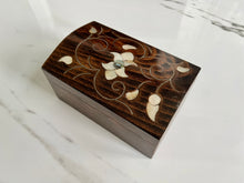 Load image into Gallery viewer, Jewelry Mosaic Wooden Handmade Box inlaid w/ Mother of Pearl