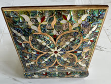 Load image into Gallery viewer, Large Sized Pearl Handmade Mosaic Box. Size: 9.5 x 9.5 inches