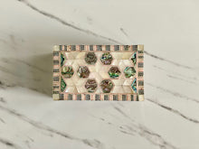 Load image into Gallery viewer, Mother of Pearl Handmade Mosaic Box. Size: 6 x 3.8 inches