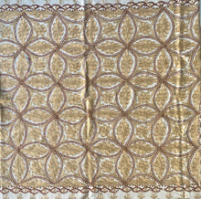 Load image into Gallery viewer, Table Cover: 94 x 59 inches Approx'. Aghabani Oriental for Rectangle Tables, Beige background with Brown and Gold Silk Embroidery