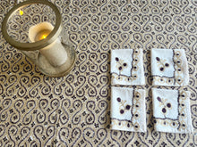 Load image into Gallery viewer, Table Cover: 94 x 59 inches Approx'. Aghabani Oriental for Rectangle Tables, Beige background with Brown and Gold Silk Embroidery