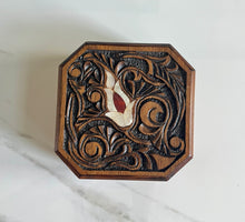 Load image into Gallery viewer, Jewelry Mosaic Handcrafted Wooden Box inlaid w/ Mother of Pearl