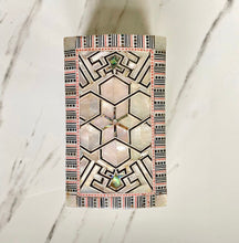 Load image into Gallery viewer, Mother of Pearl Handmade Mosaic Box. Size: 6 x 3.6 inches