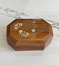 Load image into Gallery viewer, Jewelry Mosaic Wooden Handmade Box inlaid w/ Mother of Pearl