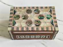 Load image into Gallery viewer, Mother of Pearl Handmade Mosaic Box. Size: 6 x 3.8 inches