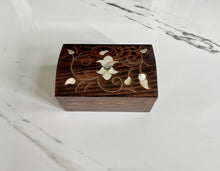 Load image into Gallery viewer, Jewelry Mosaic Wooden Handmade Box inlaid w/ Mother of Pearl