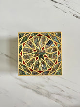 Load image into Gallery viewer, Large Sized Pearl Handmade Mosaic Box. Size: 6.7 x 6.7 inches
