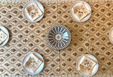 Load image into Gallery viewer, Table Cover: 94 x 59 inches Approx'. Aghabani Oriental for Rectangle Tables, Beige background with Brown and Gold Silk Embroidery