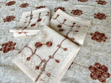 Load image into Gallery viewer, Table Cover: 117 x 58 inches Approx'. Aghabani Oriental for Rectangle Tables, Beige background with Beige and Brown Silk Embroidery